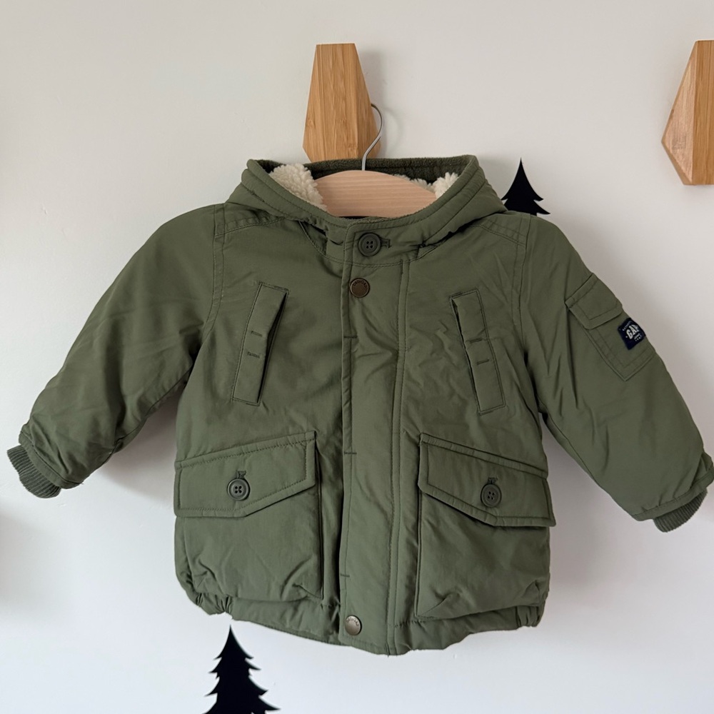 GAP Baby ColdControl Max Parka Jacket with Hood - Surplus - 12-18 Months